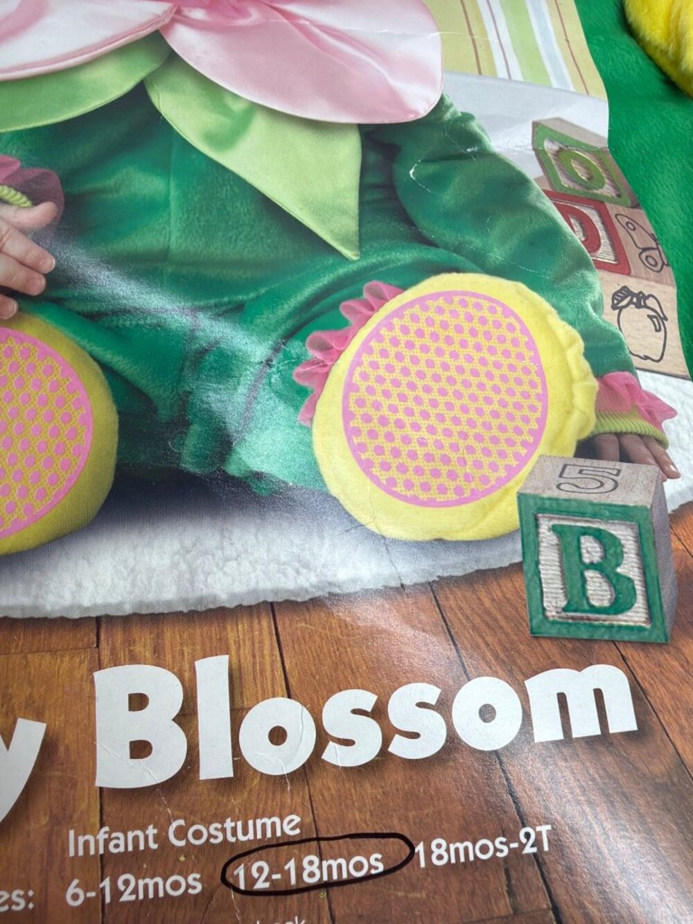 In Character Baby Blossom Costume Flower Cosplay Set Size M 12-18 Months - Picture 10 of 11
